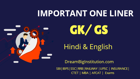 Best 150+ GS, GK One Liner For All Competitive Exams