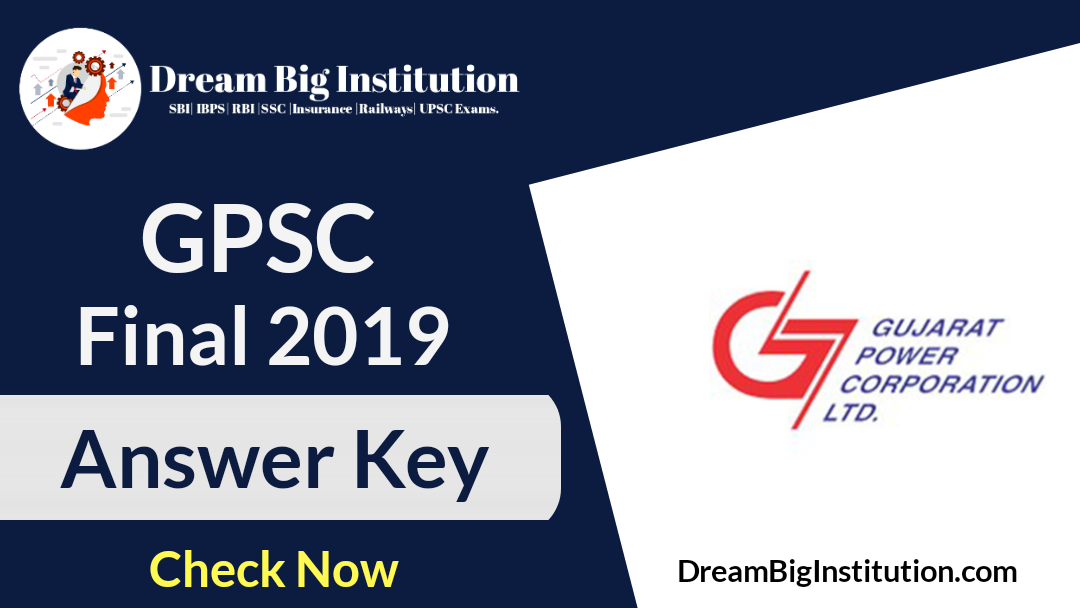 GPSC Final Answer Key 2019
