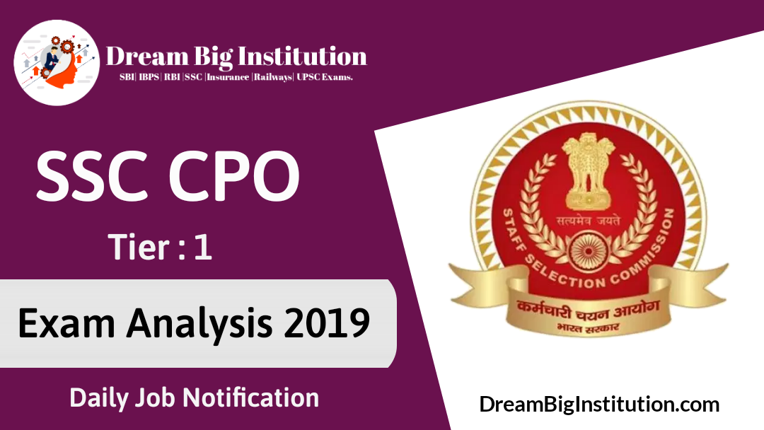 SSC CPO Exam Analysis 2019 For Tier 1