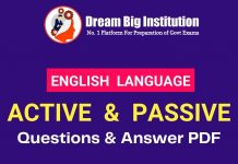 Active and Passive Voice Rules Chart PDF for Competitive Exam Active and Passive Voice Rules