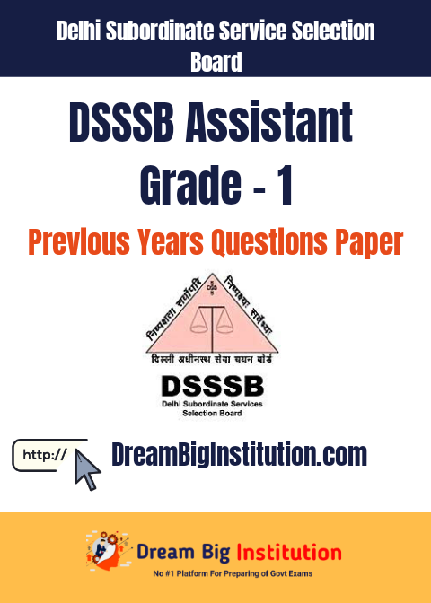 DSSSB Assistant Grade 1 Previous Papers PDF