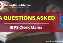 GA Questions asked in IBPS Clerk Mains 2019-20 exam : ga questions
