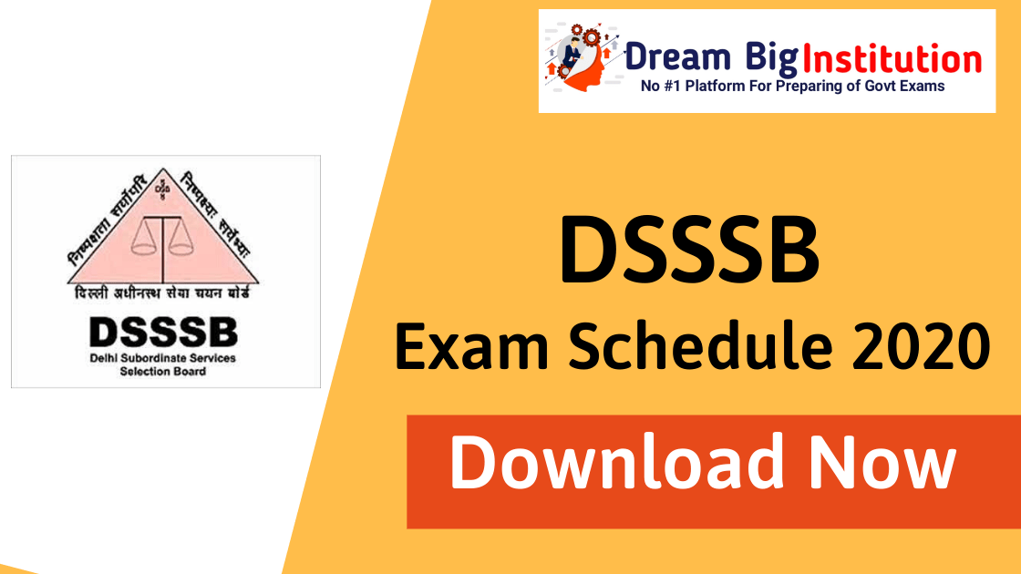DSSSB Examination Schedule 2020