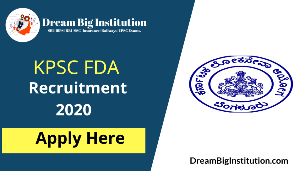 KPSC FDA Recruitment 2020
