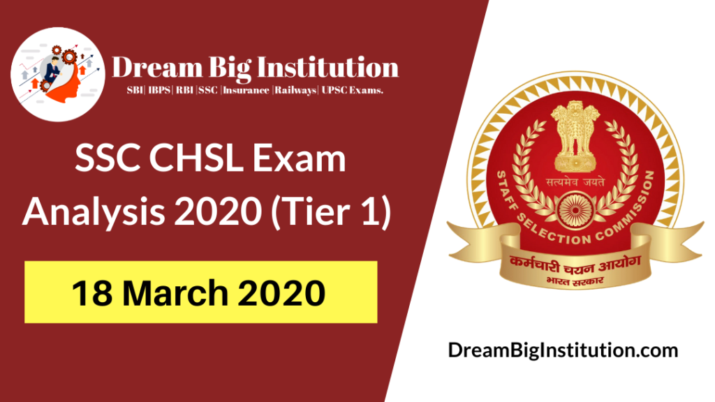 SSC CHSL Exam Analysis 2020 (Tier 1): 18 March 2020