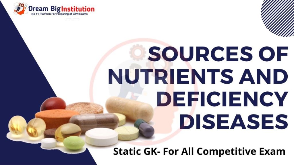 Sources of Nutrients and Deficiency Diseases 