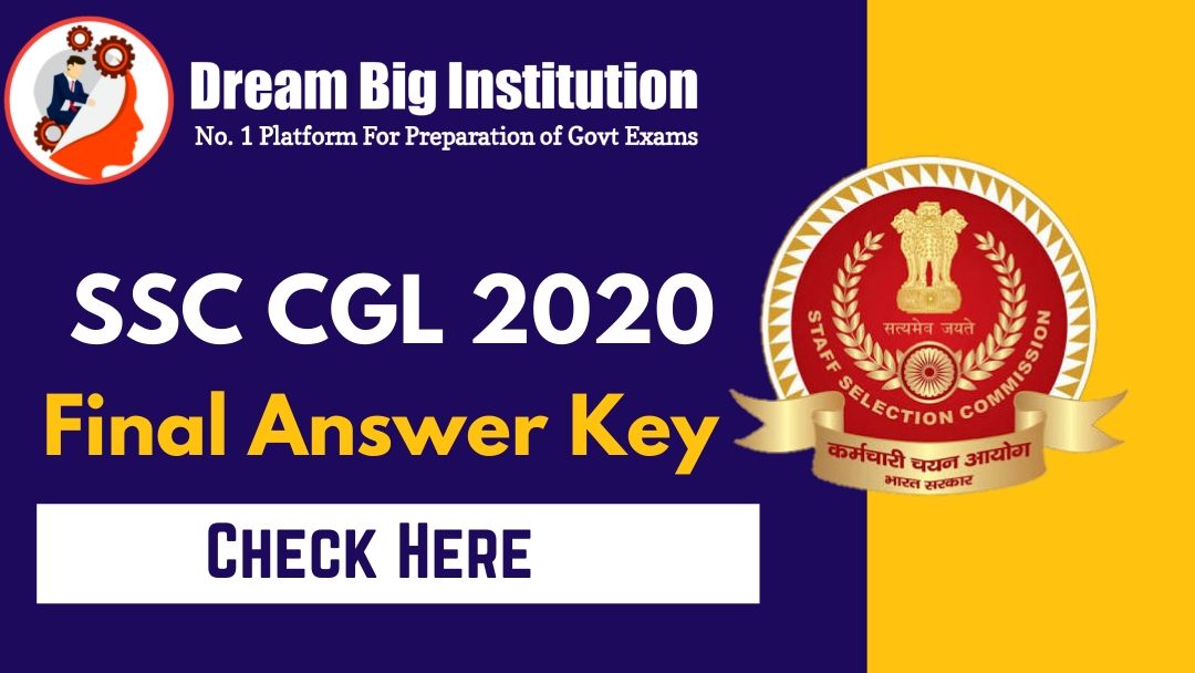 SSC CGL Final Answer Key 2020