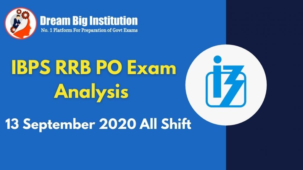 IBPS RRB PO Exam Analysis 13 September 2020