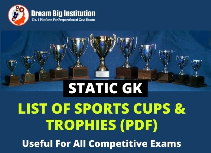 List of Important Cups and Trophies in Sports: Download PDF