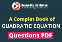 Quadratic Equation PDF For All Competitive Exam quadratic equation pdf