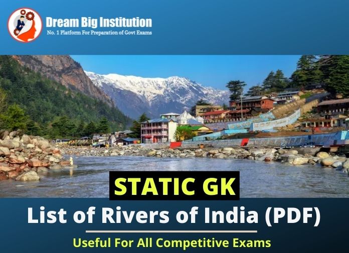 List of Rivers of India pdf