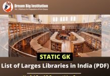 List of libraries in India PDF For All Competitive Exam List of libraries in India
