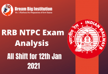 RRB NTPC Exam Analysis All Shift for 12th Jan 2021 RRB NTPC Exam Analysis All Shift for 12th Jan 2021