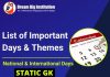 List of Important Days with Themes 2024 PDF: Check National & International Days with Themes List of Important Days with Themes 2024