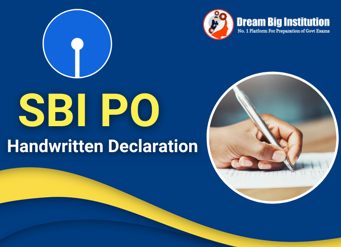 Handwritten Declaration for SBI PO