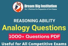 1000 Analogies Questions PDF for SSC | Bank Exams 2024 Analogies Questions PDF