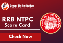 RRB NTPC Score Card 2022 Link Out and Marks for CBT 2 Exam RRB NTPC Score Card 2022
