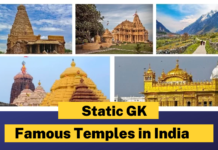 List of Famous Temples in India PDF | Monasteries in India list List of Famous Temples in India