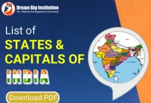 List of States And Capitals of India 2023 PDF Download: List of 28 States, 8 UTs Of India With Capitals List of States and Capitals of India PDF