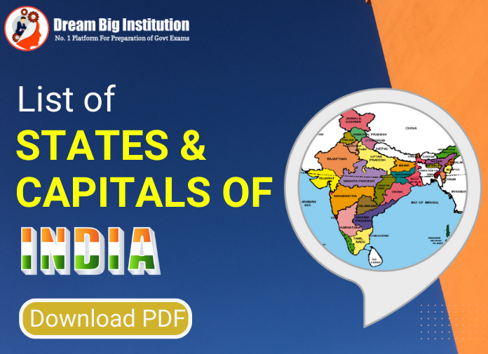List of States and Capitals of India PDF 