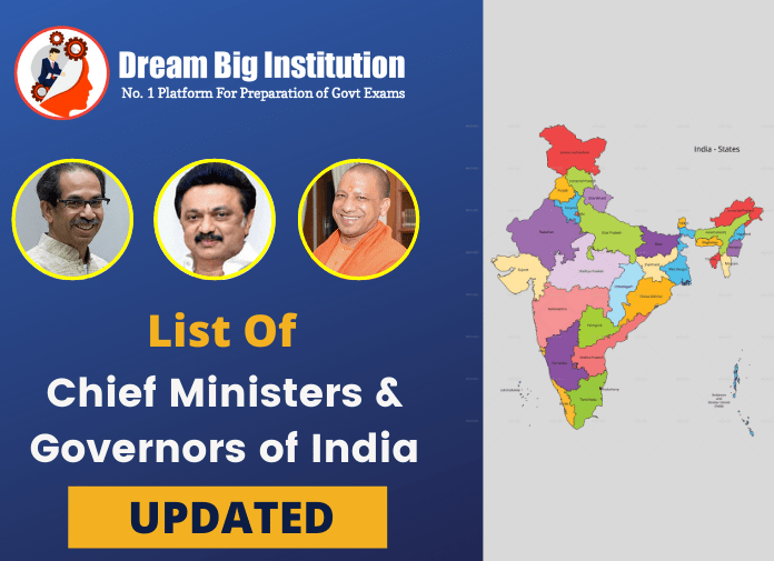 All State CM and Governor list 2022 PDF