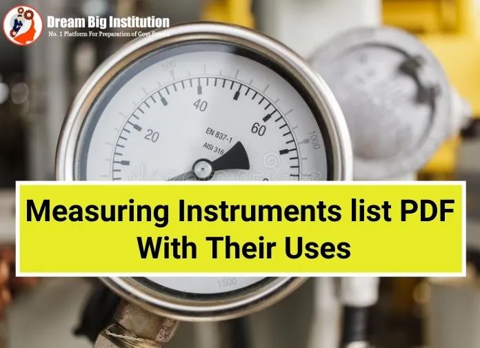 Measuring Instruments list PDF