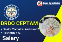DRDO CEPTAM 10 Salary 2022 (Senior Technical Assistant B and Technician-A) DRDO CEPTAM 10 Salary