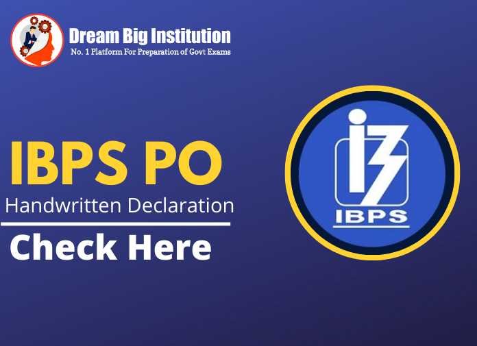 IBPS PO Handwritten Declaration 2022