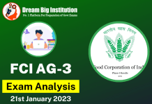 FCI Assistant Grade 3 Phase 1 Exam analysis 21 January 2023 FCI Assistant Grade 3 Phase 1 Exam analysis 21 January 2023