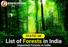 List of Forests in India 2024: Reserve Forests in India Download PDF List of Forests in India