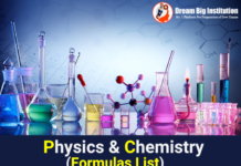 Comprehensive List of Physics and Chemistry Formulas for Effective Exam Preparation List of Physics and Chemistry Formulas