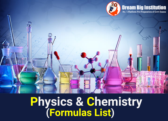 List of Physics and Chemistry Formulas