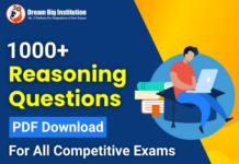 1000+ Reasoning Questions PDF in English Series For All Competitive Exams Reasoning Questions PDF in English