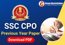 SSC CPO Previous Year Question Paper PDF Download in Hindi and English SSC CPO Previous Year Question Paper PDF
