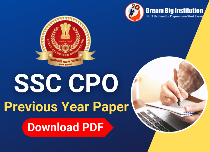 SSC CPO Previous Year Question Paper PDF